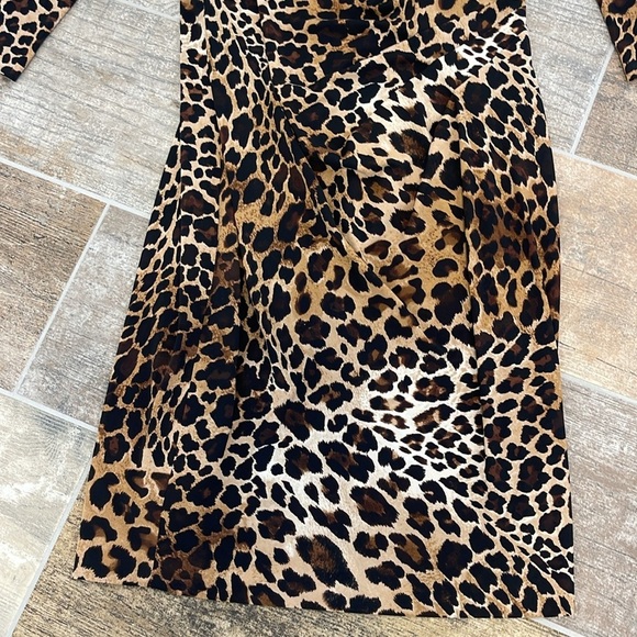Caché Black and Gold Sequin Animal Print Dress Size 8 - Picture 5 of 10
